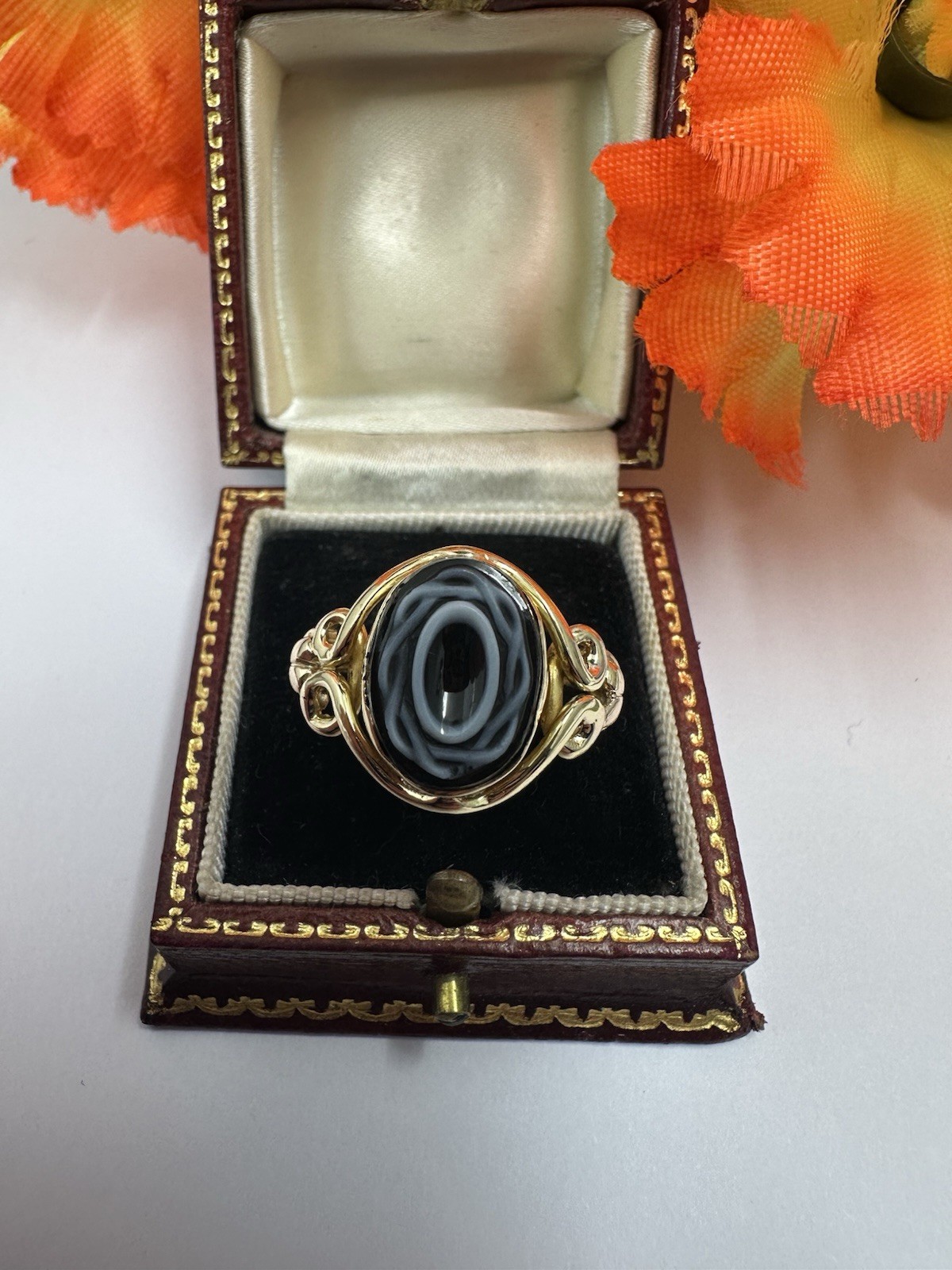18ct Vintage Overlaid Glad Fancy Ring.