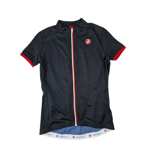 Castelli Womens Cycling Jersey Size Medium Black Full Zip Short Sleeve - Picture 1 of 11