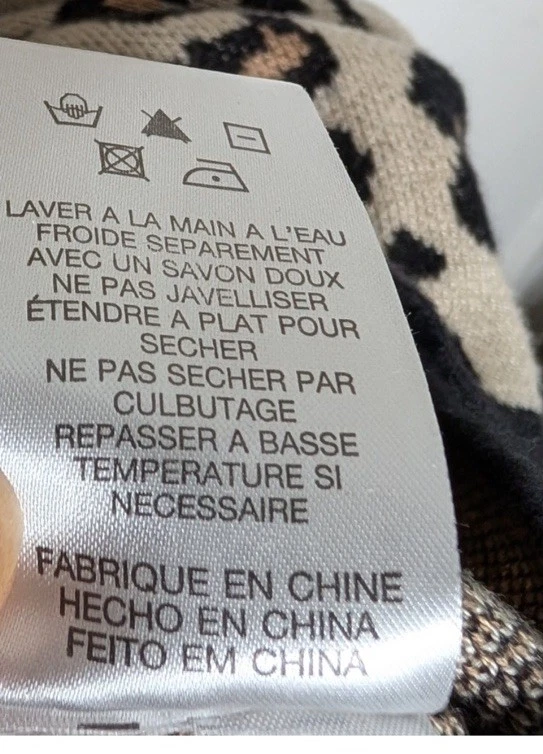 Vestido de terciopelo de Graham and Spencer mezcla de cachemir estampado de leopardo talla mediana Foto 4 de 4