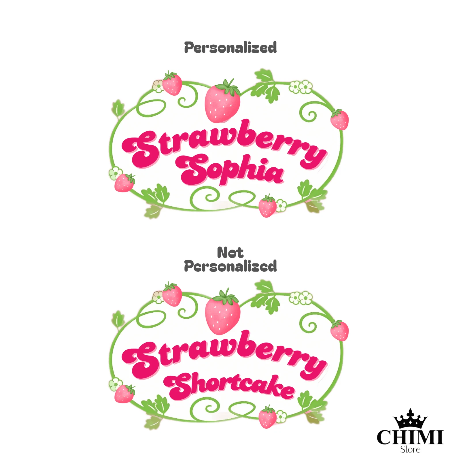 Custom Clear Backpack Strawberry Shortcake with Name – Kids School Bag