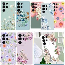 Silicone Cover Flowers Series For Samsung Galaxy S25 S23 Plus A36 A53 Phone Case