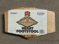 Home Depot Kids Workshop Heart Footstool Wood Kit USA Made DIY Craft Project New