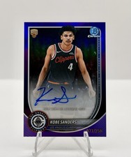 KOBE SANDERS 2025-26 Bowman Chrome Rookie Purple Refractor Auto RC Clippers /250