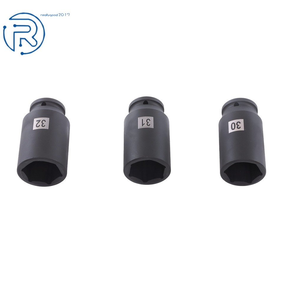 1/2 Drive Deep Impact Socket Set 11Pcs 27-38mm Industrial Metric Axle ...