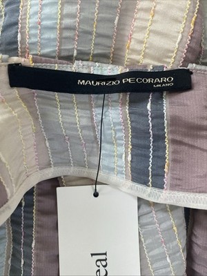 MAURIZIO PECORARO Silk Dress IT 40 US 6 Made Italy