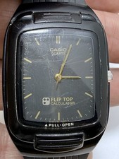 Vintage Casio Ftp 10 Flip Top Calculator Watch