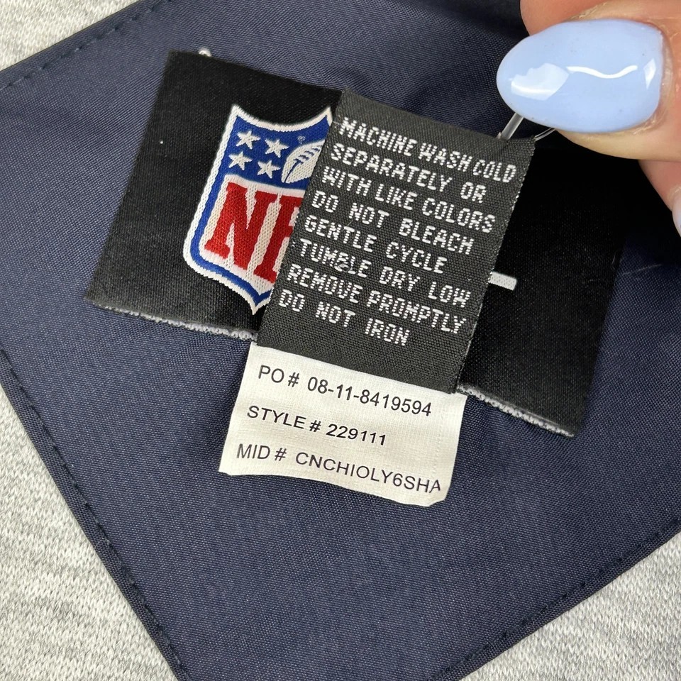 Houston Texans Jacket Mens Large NFL Team Apparel Hooded Full Zip Windbreaker - Image 4 of 4