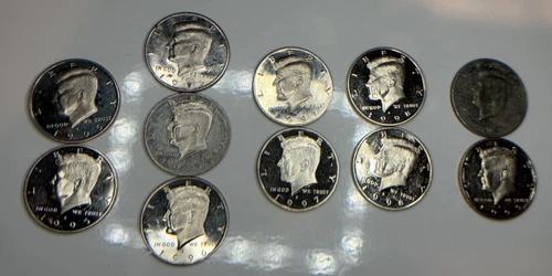 1995S (2), 1996S (3), 1997S (2), 1998 (2), & 1999S (2) Kennedy Half Dollar Proof