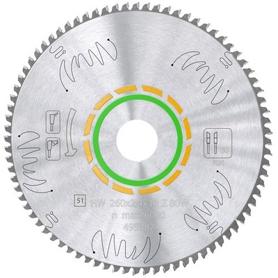 495387 80T Fine Tooth Cross-Cut Saw Blade for Kapex Miter Saw,30mm Arbor