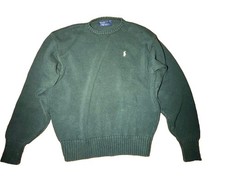 Vintage Polo Ralph Lauren Knit Sweater Size XL Green Cotton Casual