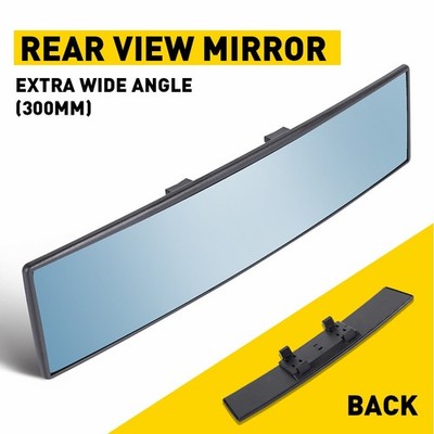 Car Universal 300MM Rear View Wide Angle Convex Clear Rearview Click Mirror On*