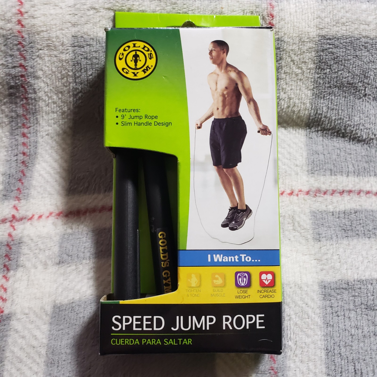 Gold's Gym 9' Ft Speed Jump Rope Golds Gym Fitness Rope New*