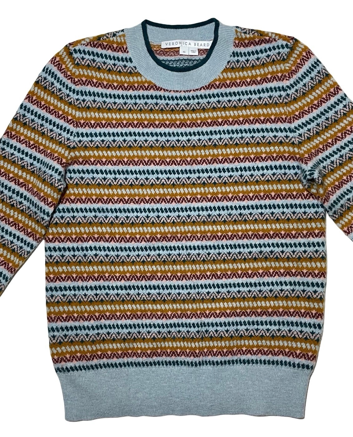 Veronica Beard Florian Pullover Multi Striped Cre… - image 5