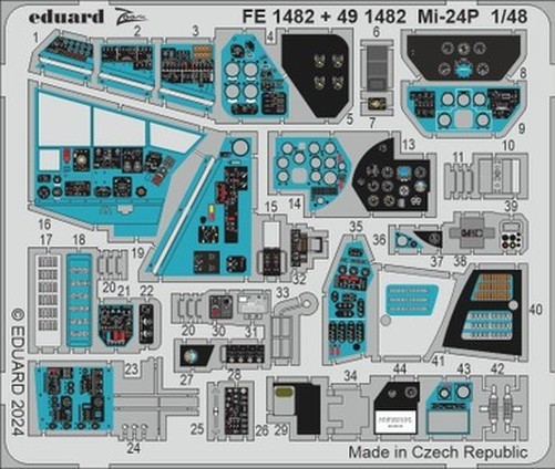 Eduard FE1482 1/48 Mi-24P Zoom Set for TRUMPETER Zoom Photo Etch set