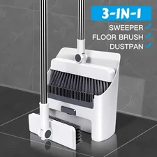 3-in-1 Foldable Broom Mop & Dustpan Set – Household Cleaning Tool for Home Offic