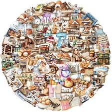 100Pcs Vintage Aesthetic Stickers for Kindle, Coffee Bakery