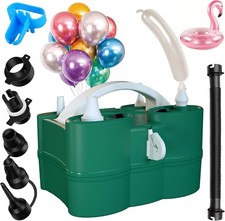 Balloon Pump Electric Dual Nozzle Portable Air Blower Inflator for Party Decor