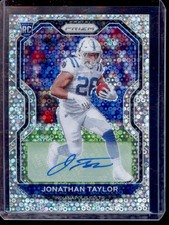 2020 Panini Prizm #332 Jonathan Taylor RC No Huddle Prizm Rookie Auto