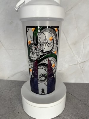 Anime Protein Shaker Plastic Shaker Bottle White Green Gym Merchandise Handmde