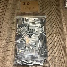 High-Grade 2.0mm Aluminum Crimp Sleeves - 330 Pack for Reliable Fishing Leaders