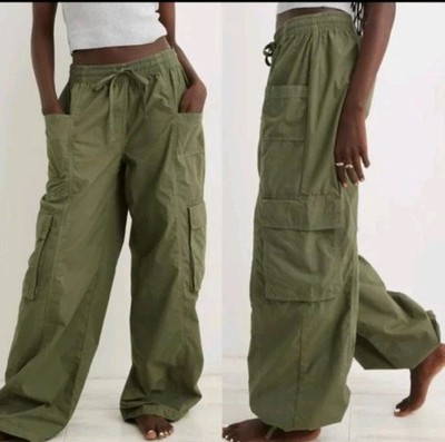 Aerie Olive Green High Waisted Go-For-It Baggy Cargo Pants! XS