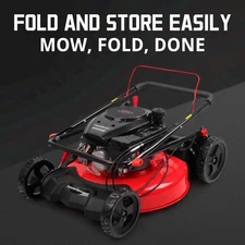 PowerSmart 21" 144cc Gas Push Lawn Mower , with 6-Position Height Adjustment, 3-