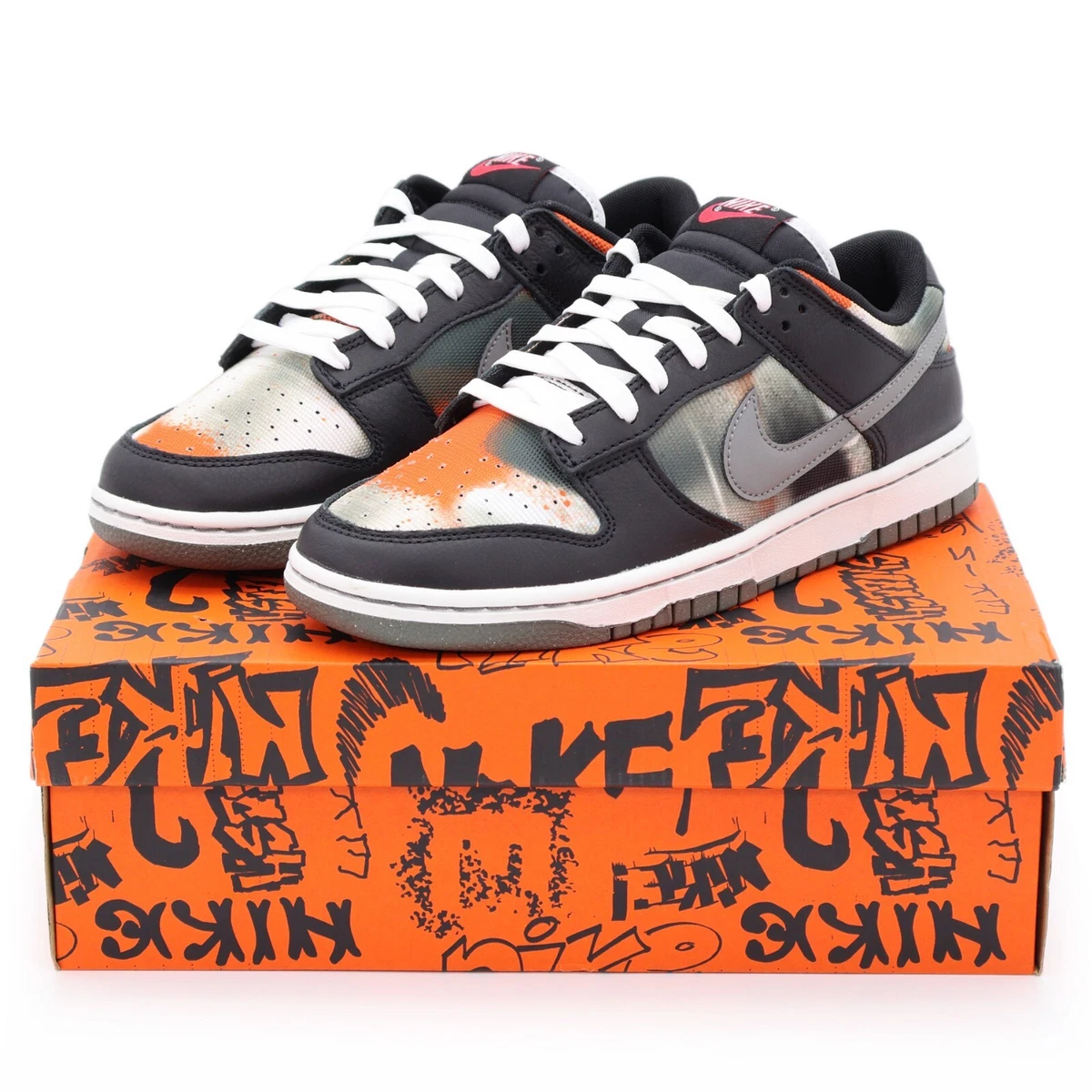Nike Dunk Low Graffiti Pack - Black Red - огромный выбор по лучшим