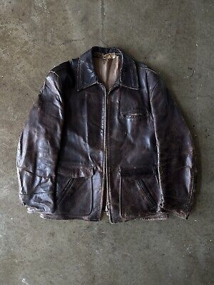 40's Front Quarter Horsehide Conmar Zip Men's Leather Jacket 40's Front Quarter Horsehide Conmar Zip Men's Leather Jacket