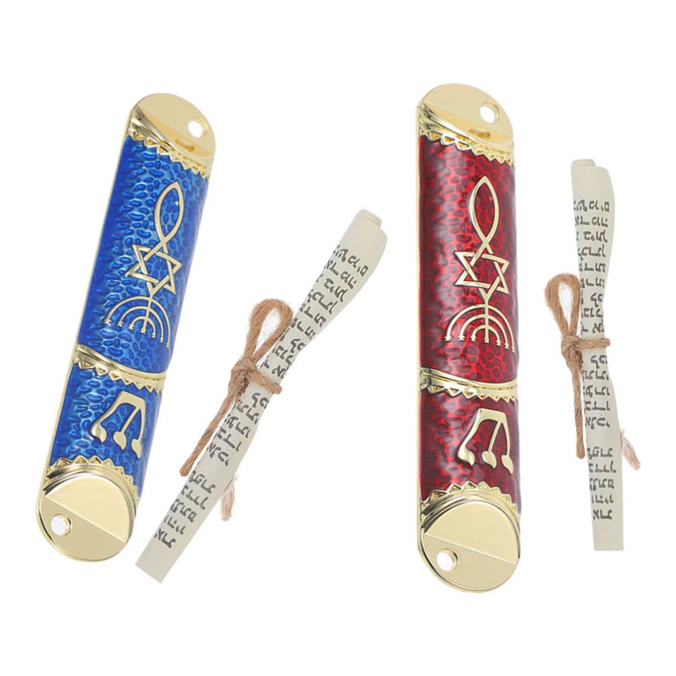 2pcs Jewish Mezuzah Case With Scroll Western Israel Door Mezuzah eBay