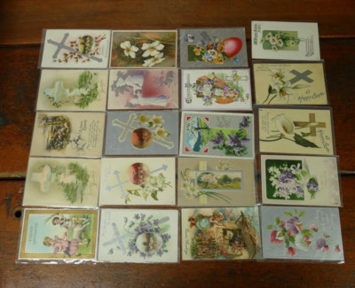 Vintage Lot Of 20 Assorted Easter Postcards - Circa 1900s-1910s