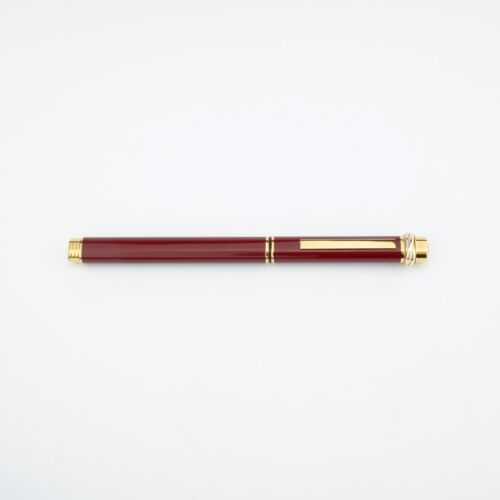 Vintage Must de Cartier Vendome Trinity Oval Burgundy Lacquer Ballpoint Pen - Bild 6 von 14