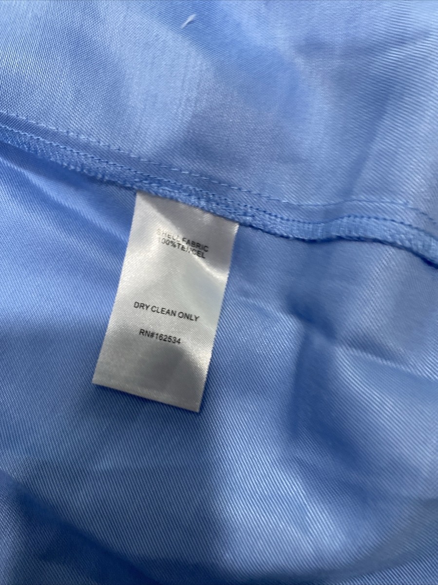 Camicia Emily McCarthy Oxford Blu Fella Robia &ndash; Maniche A Palloncino, Taglia M, 100% Tencel