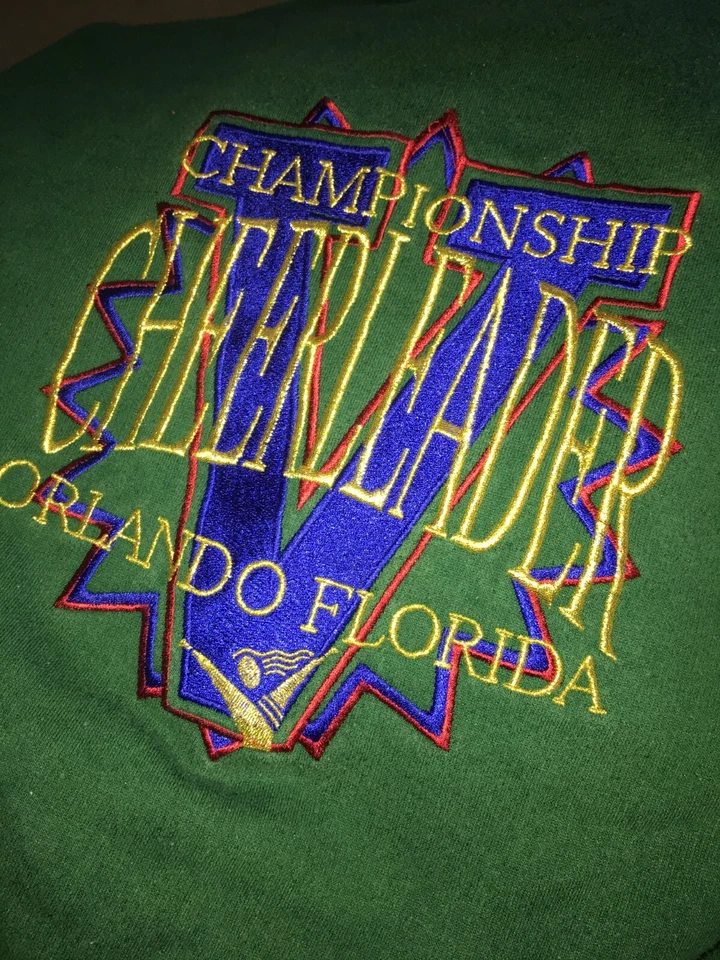Sudadera Varsity Orlando FL Championship Cheerleader Talla XL Verde Hecha en EE. UU. Foto 3 de 4