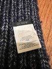 J.Crew Navy Wool Metallic Thread Fringe Scarf Women’s Pre-Owned — photo 3