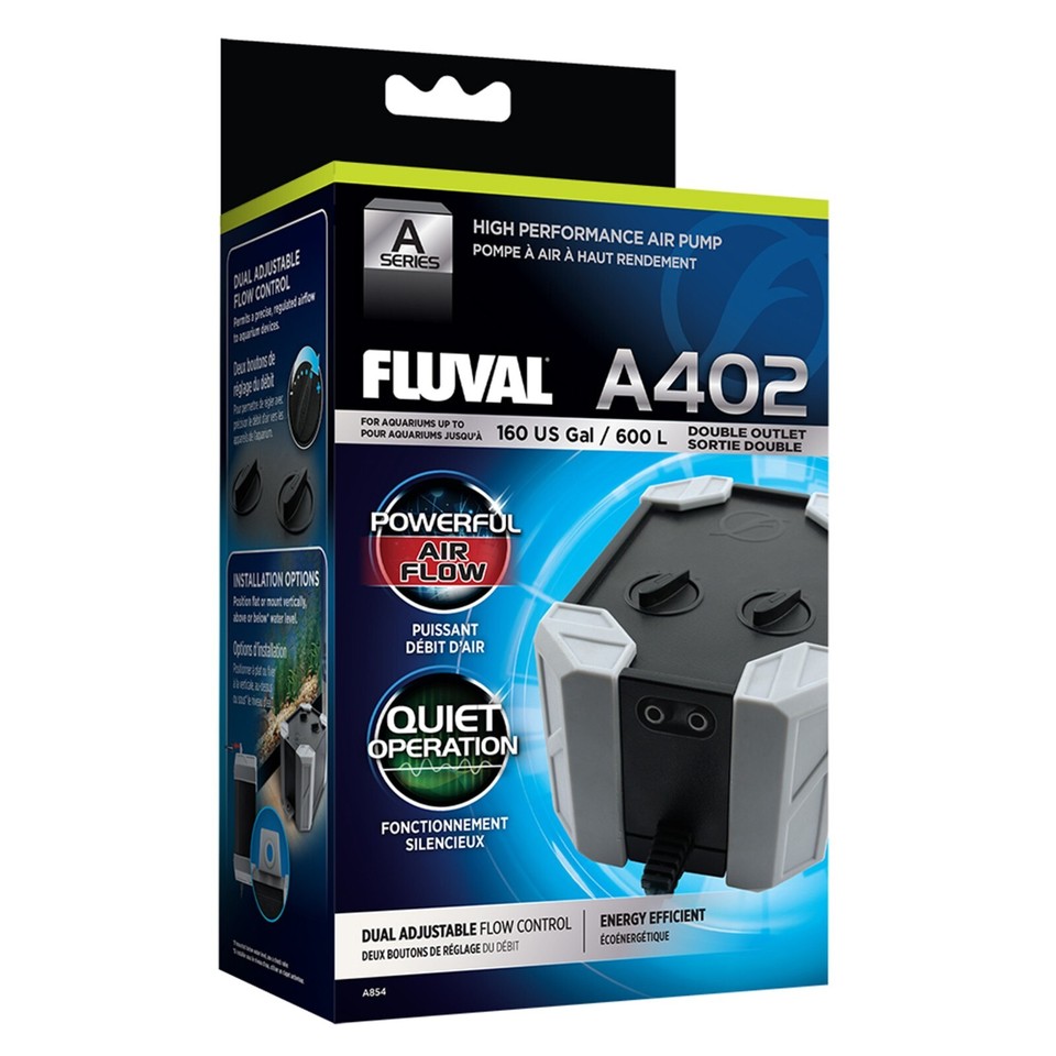 Fluval Aquarium Air Pump A Series A101 A202 A402 Fish Tank Oxygen ...