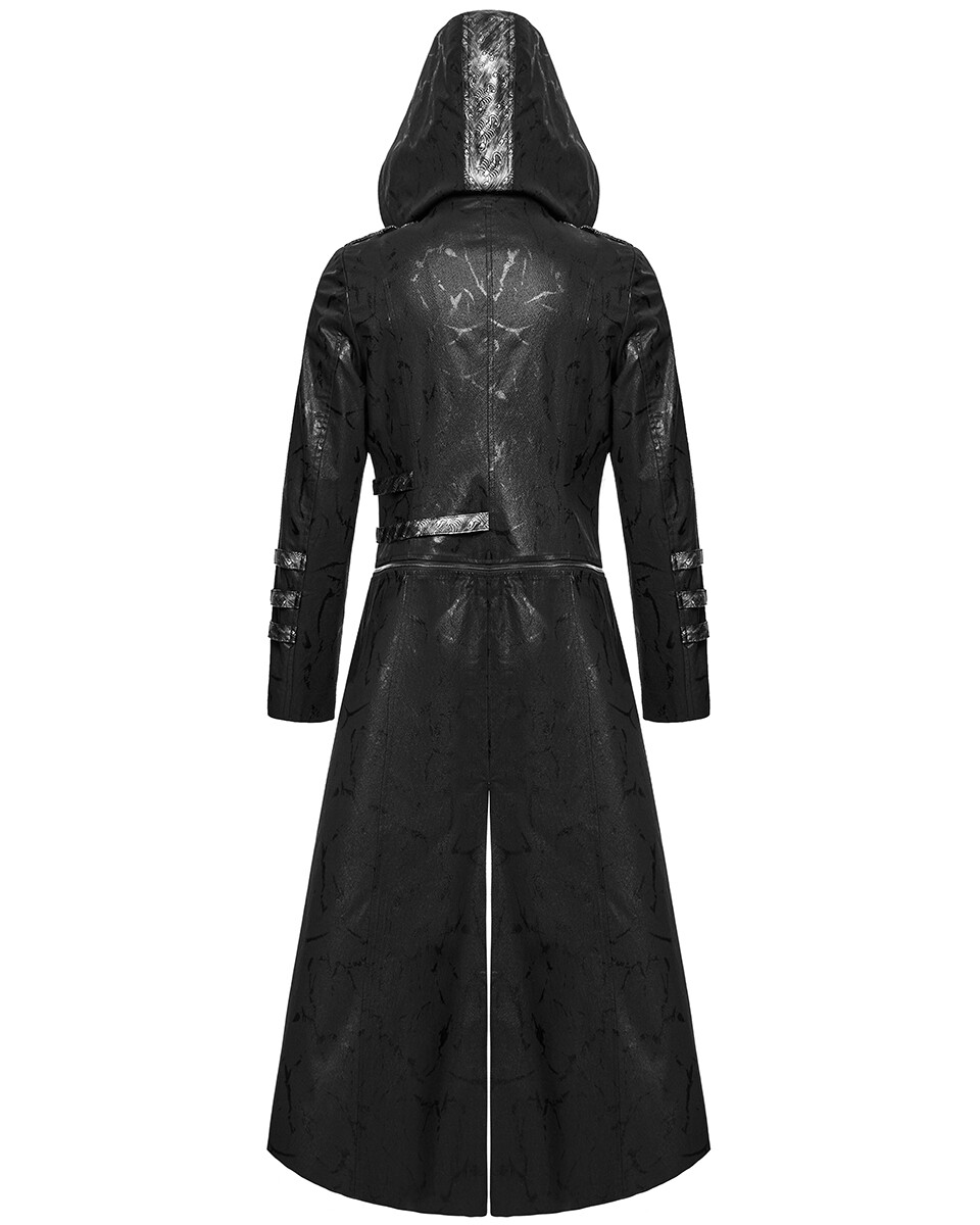 【希少】PUNK RAVE スコーピオン コート Punk Rave Mens Long Gothic Trench Coat Hooded Jacket Black