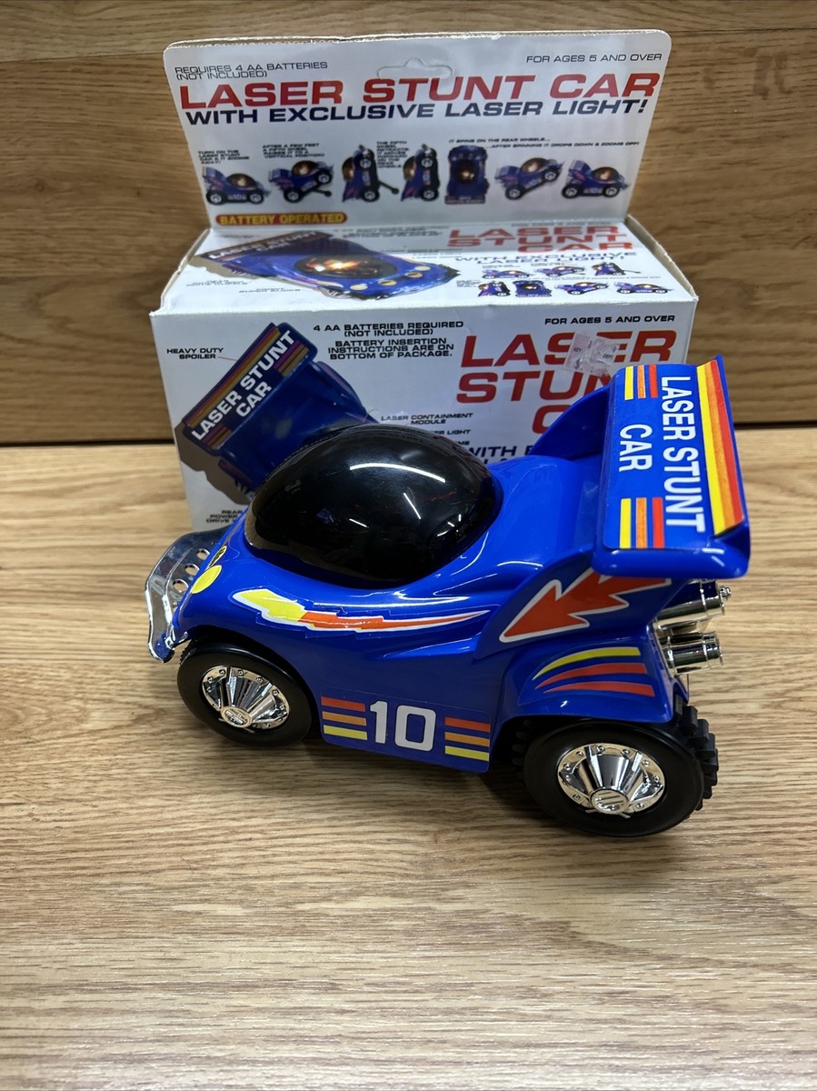 VINTAGE 90s LASER STUNT CAR CHENG CHING TOYS BATTERY OPERATED