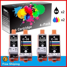 4PACK PGI-35 CLI 36 Ink Cartridge Work With PIXMA IP100 Printer