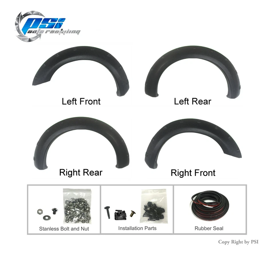 Textured Pop-Out Bolt Fender Flares Fits Nissan Frontier 06-20 ; 6'1" Bed Only Foto 2 de 3