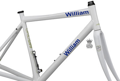 2 x Personalisierte Fahrrad Name Vinyl Aufkleber Aufkleber - Arial Schrift Custom Cycle BMX
