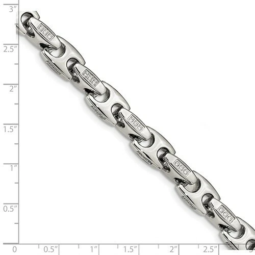 *BRAND NEW* Chisel Stainless Steel Polished with CZ 9 inch Bracelet SRB1787-8 - Image 4 of 4