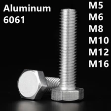 Aluminum Alloy 6061 Hexagon Bolts Hex Head Cap Screws M5 M6 M8 M10 M12 M16