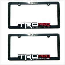 2x Racing Trd Pro License Plate Holder Frame Cover Tundra Tacoma 4 Runner