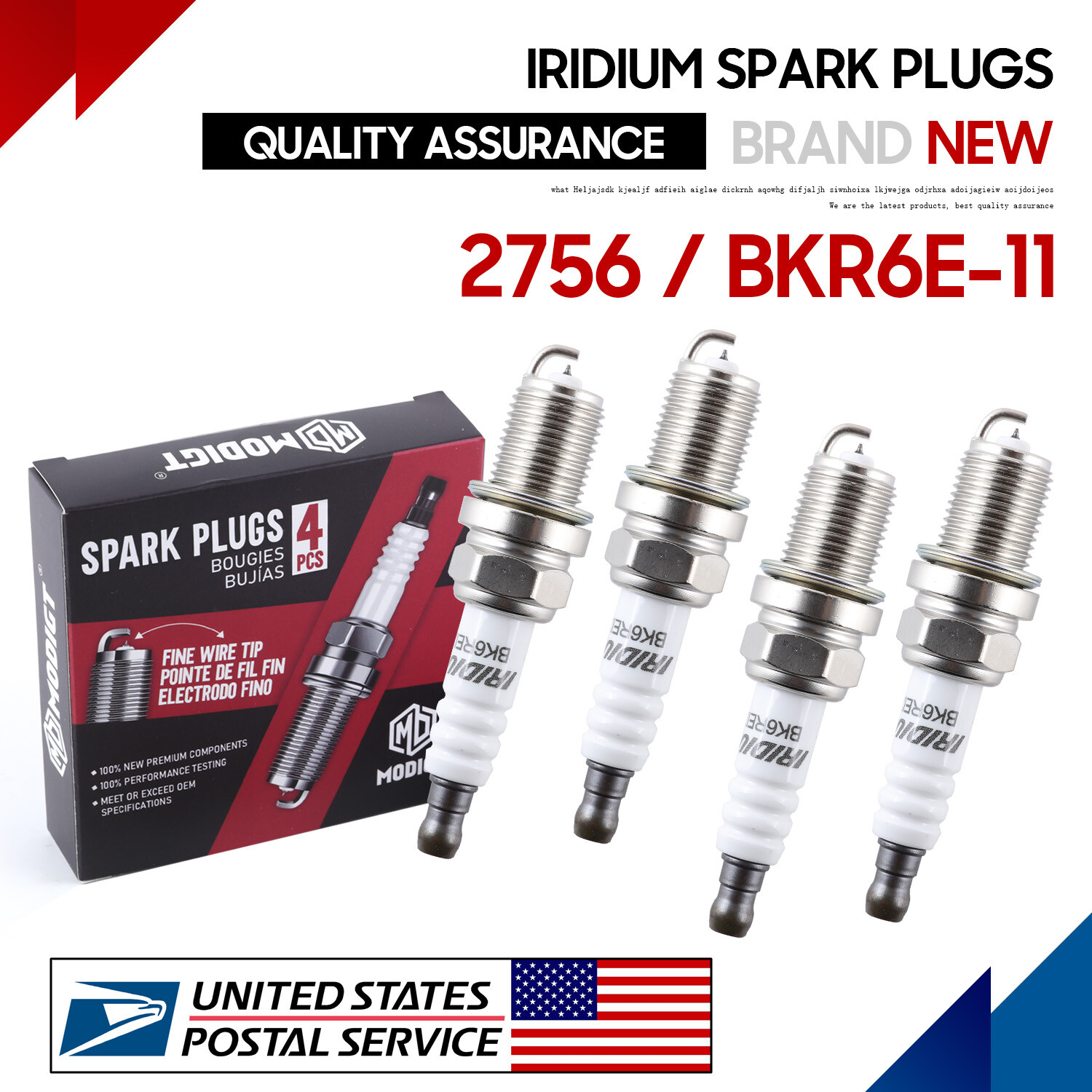 Genuine Fit NGK Spark Plug BKR6E-11 2756 For Honda 98079-5614E GL1800 OE Quality