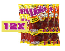 Hola Saladitos Caramelo Mexicano Salado Albaricoque Sabor Chamoy 3.5oz Cada Paquete de 12