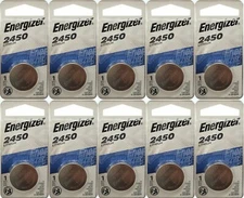 12 Pcs Energizer CR2450 ECR2450 CR2450 3V Lithium Coin Cell Button Battery Fresh