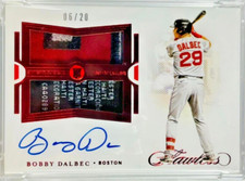 2021 Panini Flawless Rookie Dual Patch Autographs Ruby #4 Bobby Dalbec /20