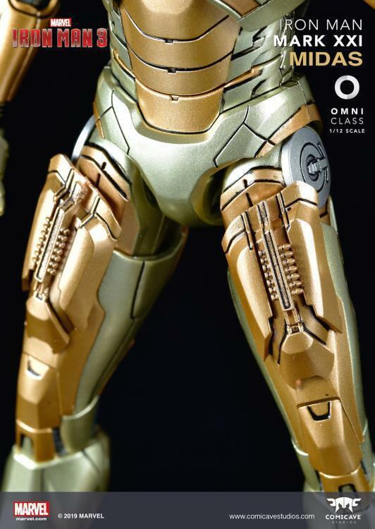 Comicave 1/12 アイアンマン マーク21 ミダス MK21 LED 1/12 Iron Man Mark XXI MK21 Midas Golden Color figure W/LED