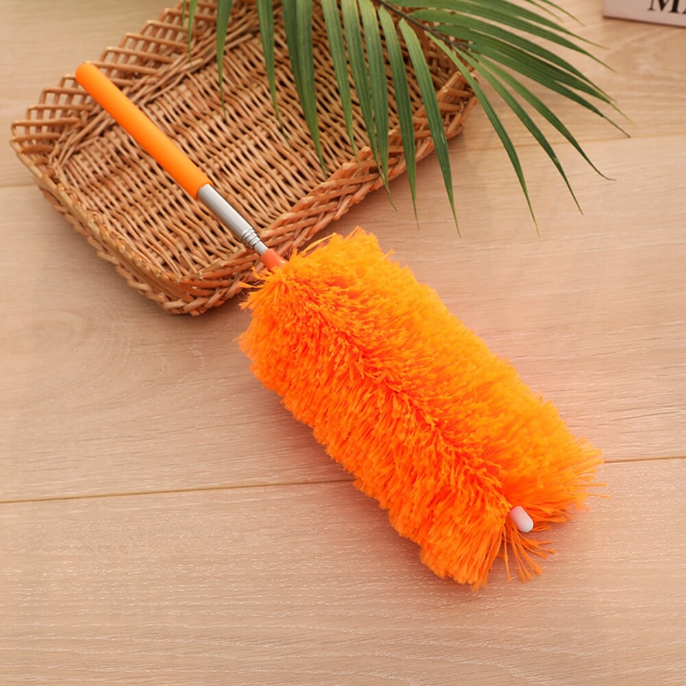 Long Magic Telescopic Handle Extendable Cobweb Brush Washable Feather