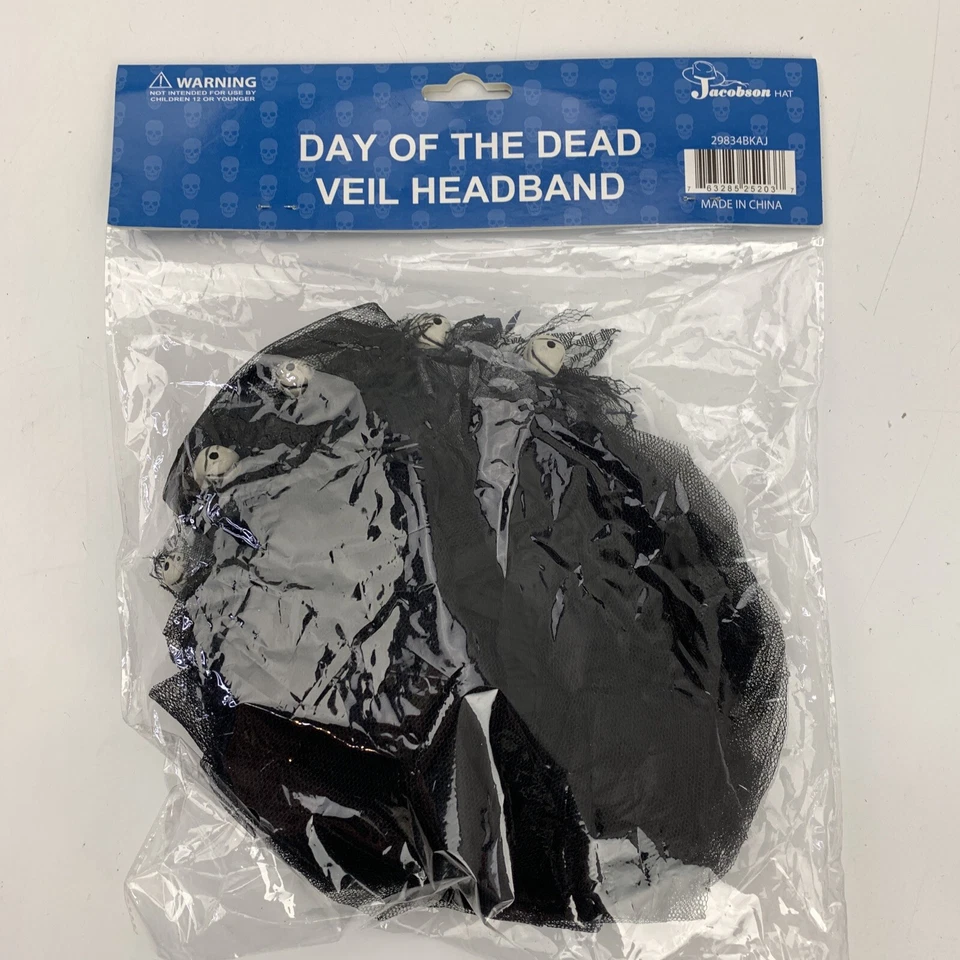 Diadema Velo Día de Muertos Sombrero Jacobson Nuevo Precintado Halloween Foto 3 de 3